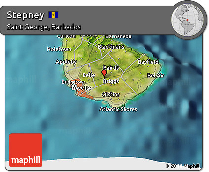 Satellite 3D Map of Stepney