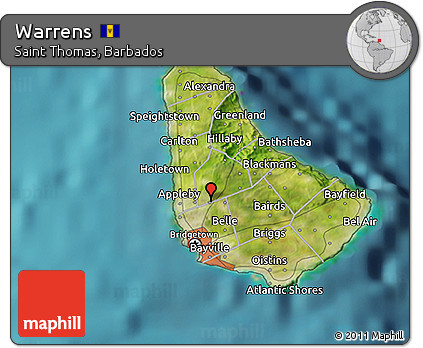 Satellite 3D Map of Warrens