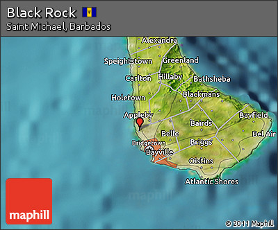 Satellite 3D Map of Black Rock