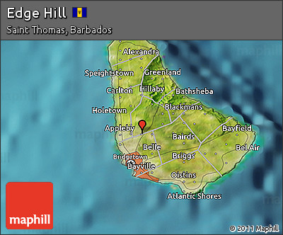 Satellite 3D Map of Edge Hill