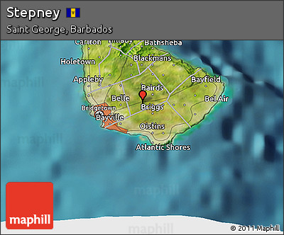 Satellite 3D Map of Stepney