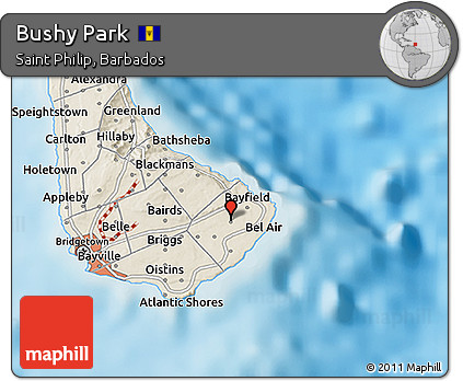 Shaded Relief 3D Map of Bushy Park