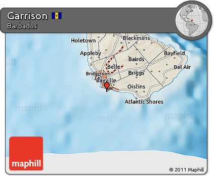 Shaded Relief 3D Map of Garrison