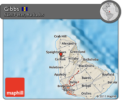 Shaded Relief 3D Map of Gibbs