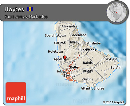 Shaded Relief 3D Map of Hoytes