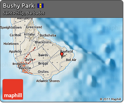 Shaded Relief 3D Map of Bushy Park