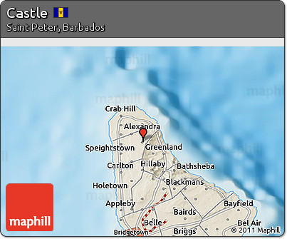 Shaded Relief 3D Map of Castle