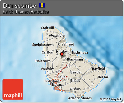 Shaded Relief 3D Map of Dunscombe