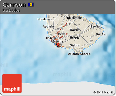 Shaded Relief 3D Map of Garrison