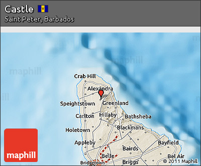 Shaded Relief 3D Map of Castle