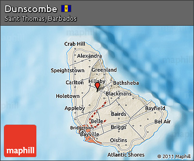 Shaded Relief 3D Map of Dunscombe