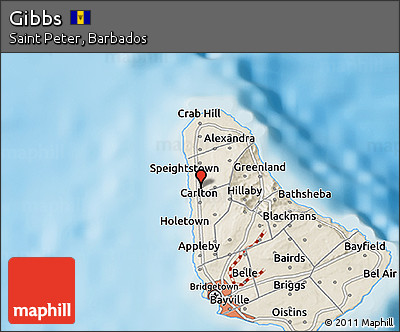 Shaded Relief 3D Map of Gibbs