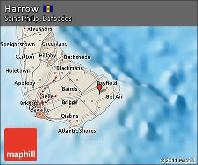 Shaded Relief 3D Map of Harrow