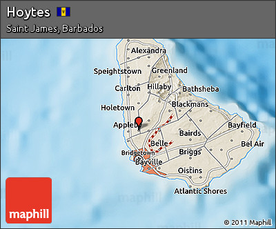 Shaded Relief 3D Map of Hoytes