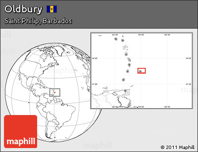 Blank Location Map of Oldbury