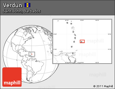 Blank Location Map of Verdun