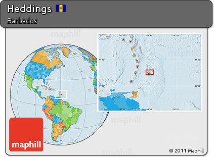 Political Location Map of Heddings