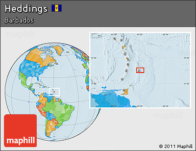 Political Location Map of Heddings