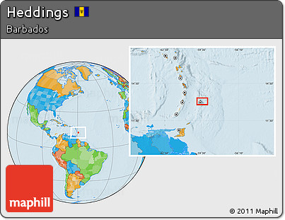 Political Location Map of Heddings