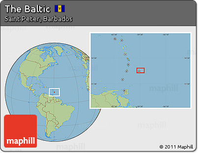 Savanna Style Location Map of the Baltic