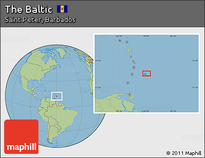 Savanna Style Location Map of the Baltic
