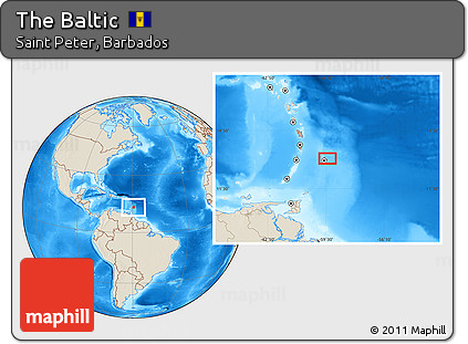 Shaded Relief Location Map of the Baltic