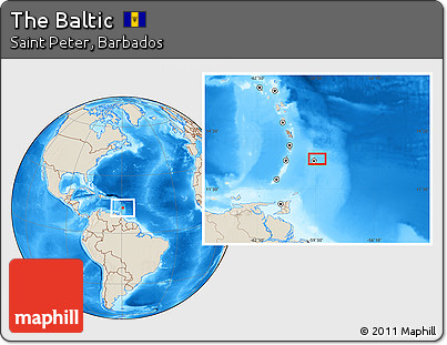 Shaded Relief Location Map of the Baltic