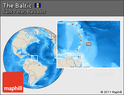 Shaded Relief Location Map of the Baltic