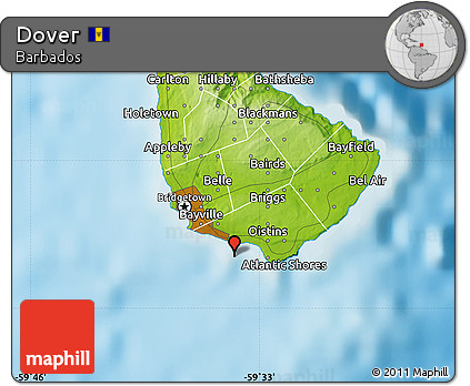Physical Map of Dover