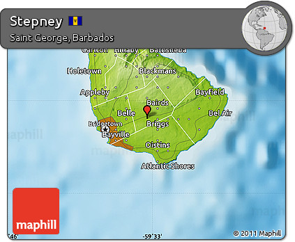 Physical Map of Stepney