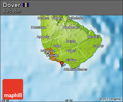 Physical Map of Dover