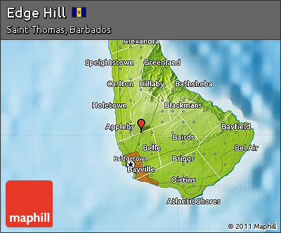 Physical Map of Edge Hill