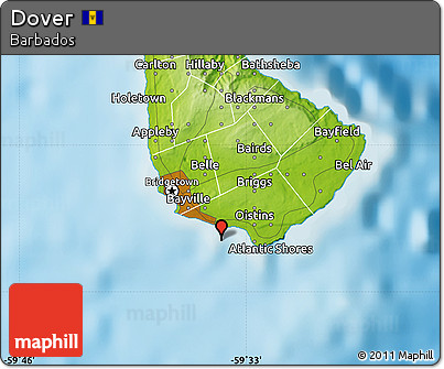 Physical Map of Dover