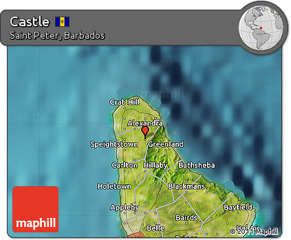 Satellite Map of Castle