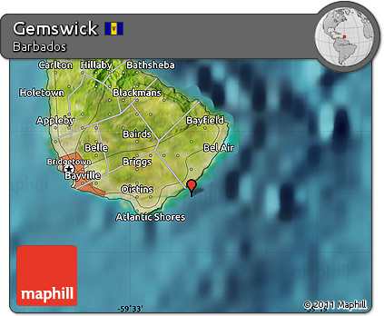 Satellite Map of Gemswick