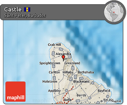 Shaded Relief Map of Castle