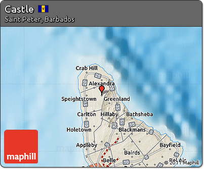 Shaded Relief Map of Castle