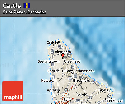 Shaded Relief Map of Castle