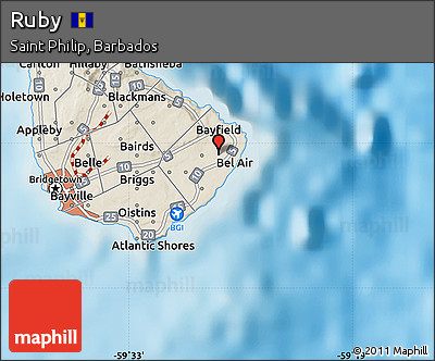 Shaded Relief Map of Ruby