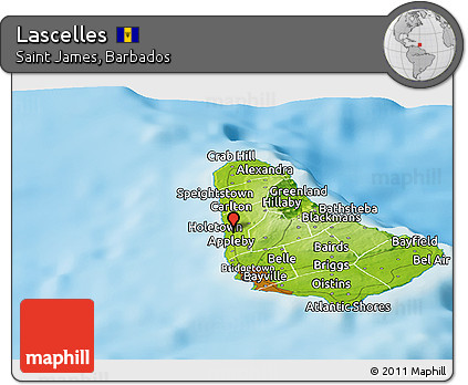 Physical Panoramic Map of Lascelles