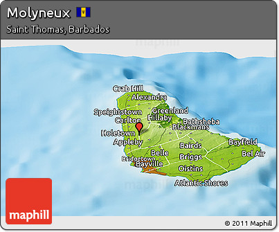 Physical Panoramic Map of Molyneux