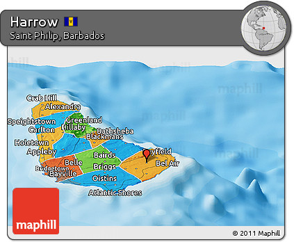 Political Panoramic Map of Harrow