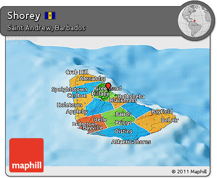 Political Panoramic Map of Shorey