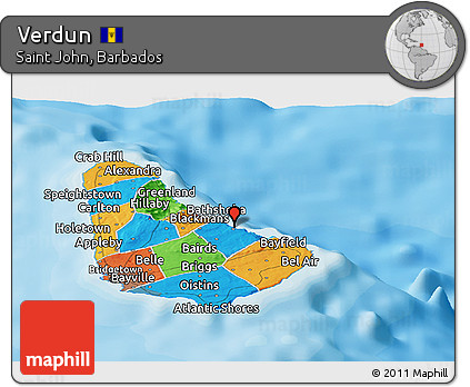 Political Panoramic Map of Verdun