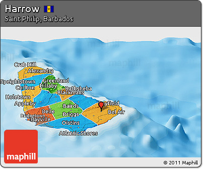 Political Panoramic Map of Harrow