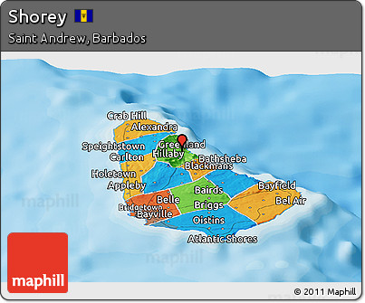 Political Panoramic Map of Shorey