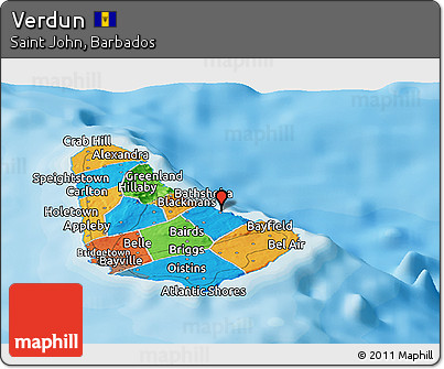 Political Panoramic Map of Verdun