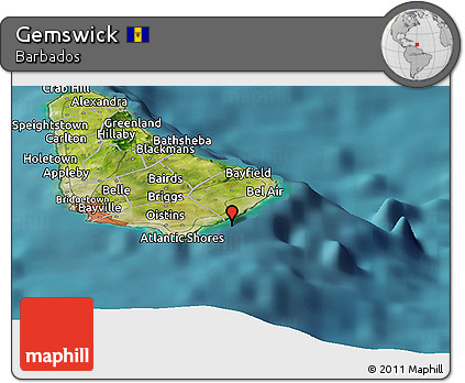 Satellite Panoramic Map of Gemswick