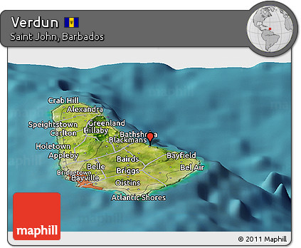 Satellite Panoramic Map of Verdun