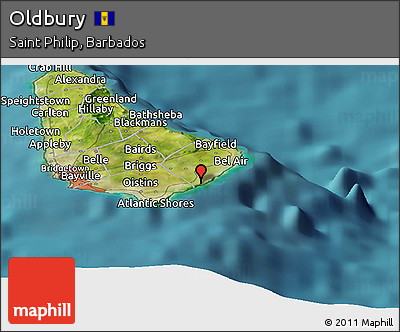 Satellite Panoramic Map of Oldbury